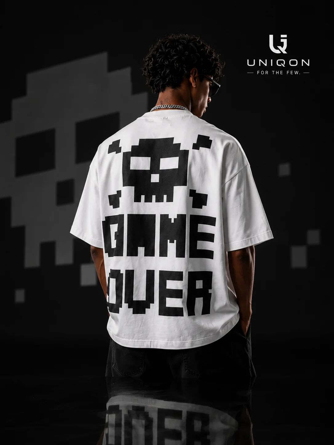 T-shirt UNIQON, dos, motif Game Over